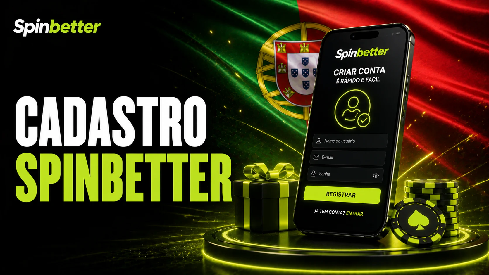 Cadastro no SpinBetter